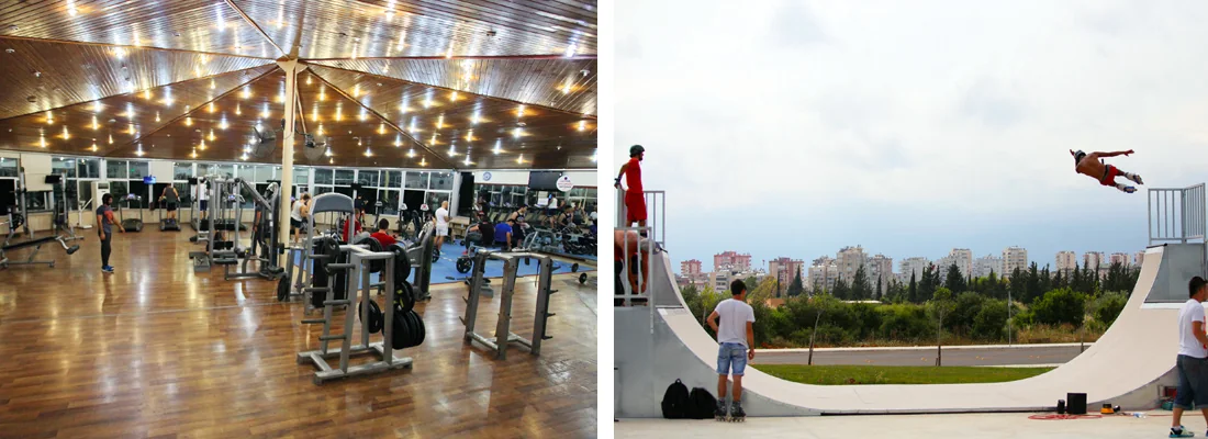 Fitness, climbing and outdoor sports environments at Akdeniz University