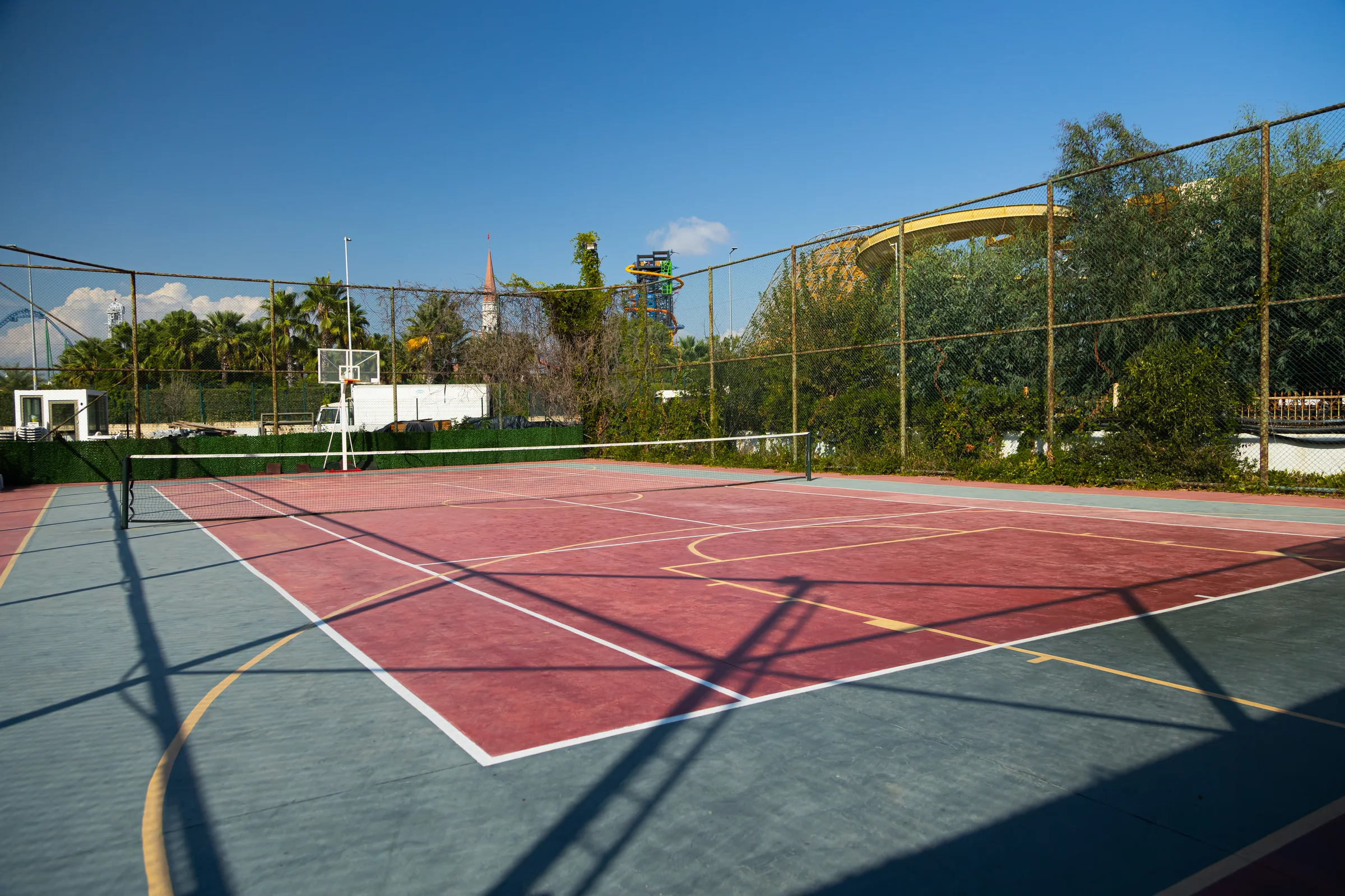 Outdoor sports court at Maya World Park