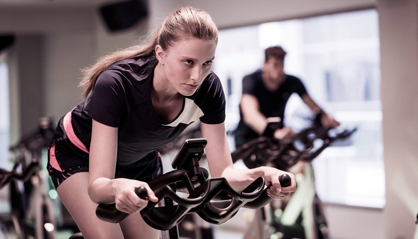 Professional indoor cycling studio at Gloria Sports Arena