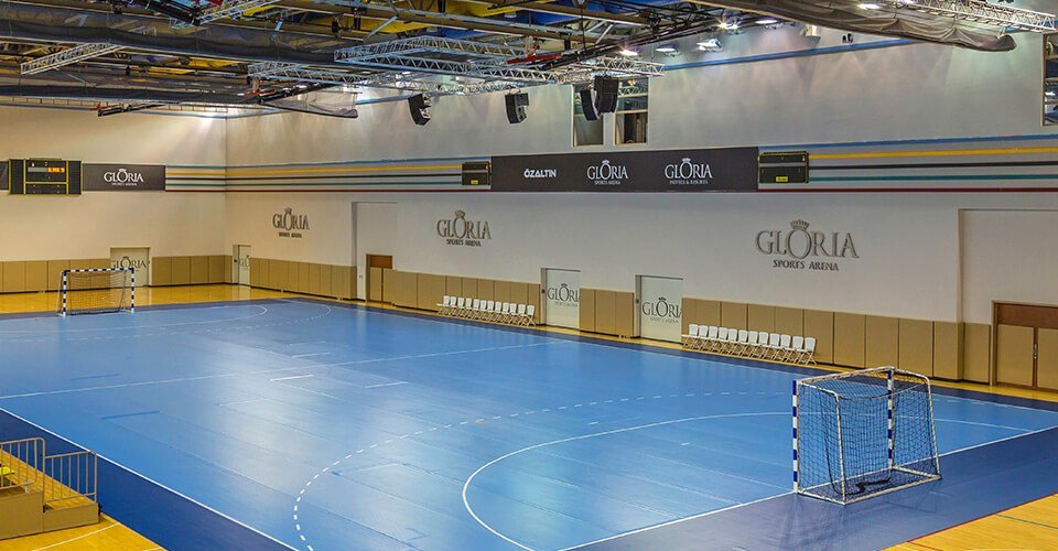 Professional indoor team sports hall at Gloria Sports Arena